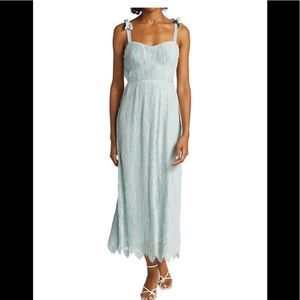 JONATHAN SIMKHAI The Bonnie Silk Lace Plisse Dress Mint size 4